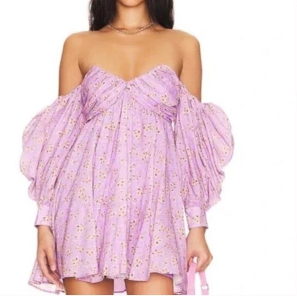 Women’s Bardot Lani Floral Mini Dress In Lilac Mist Size XS